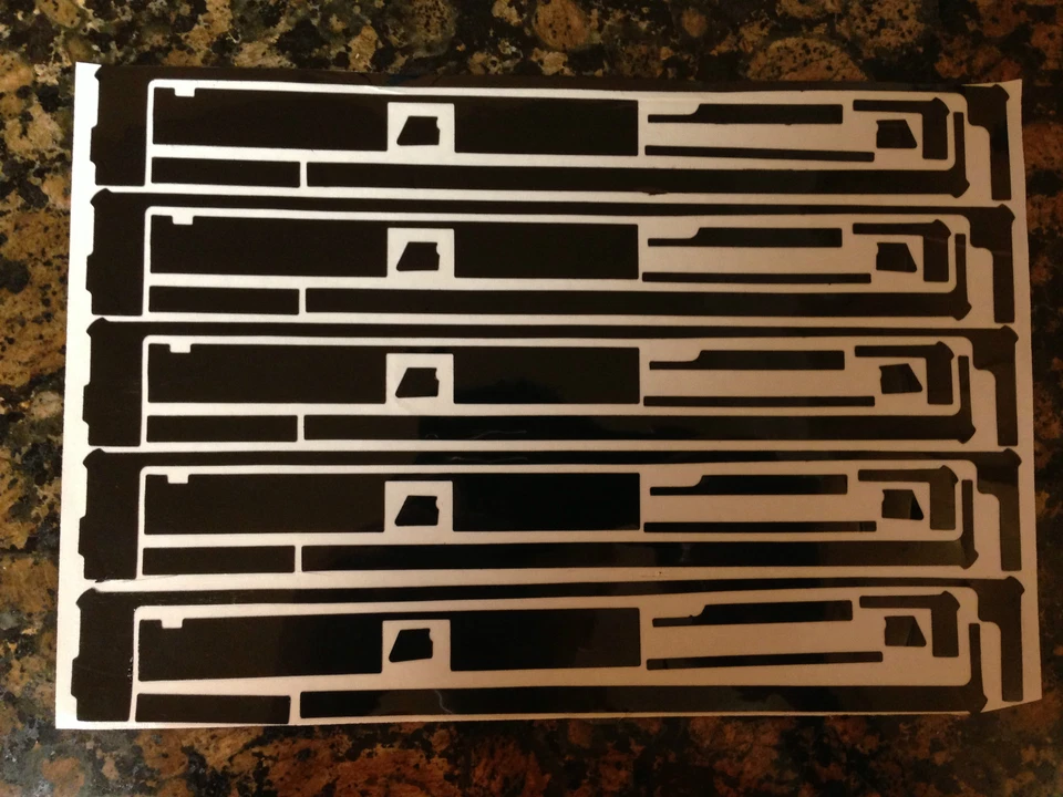 5x BLACK 3M Touch Screen Digitizer Frame ADHESIVE STICKER Apple iPad 3rd Gen USA - Image 2 of 2