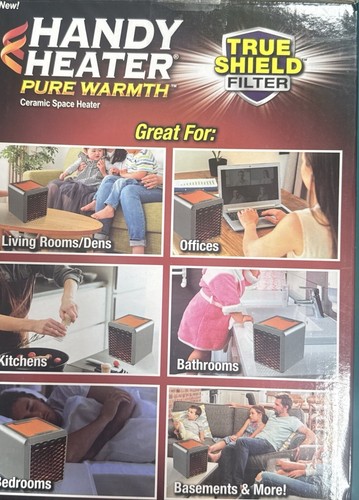 Handy Heater Pure Warmth Ceramic Space Heater, 1200 Watts, 3-Speed Control NEW - Picture 4 of 4