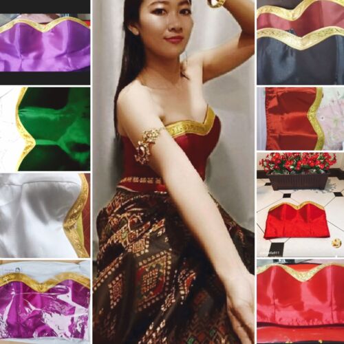 1Set Thai Silk strapless & Synthetic s Sarong Thai Costume freesizes - Picture 8 of 16