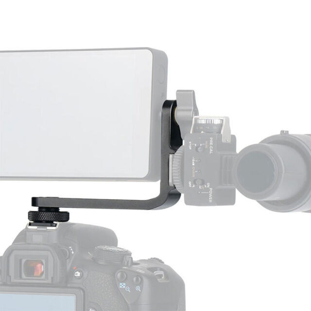 Monitor Mount Video Light Handle Grip Tilt Arm Mic Stand L Bracket DSLR Camera