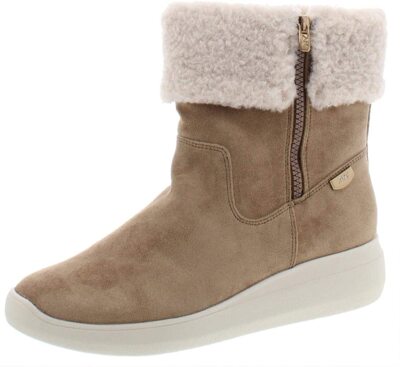 Anne Klein Sport Womens Frizby Faux Fur Cold Weather Booties