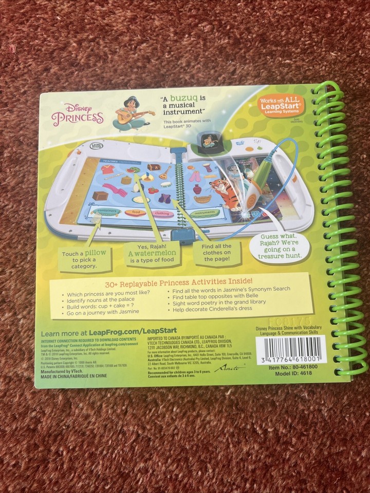 LeapFrog LeapStart 3d Disney Princess Shine With Vocabulary ...