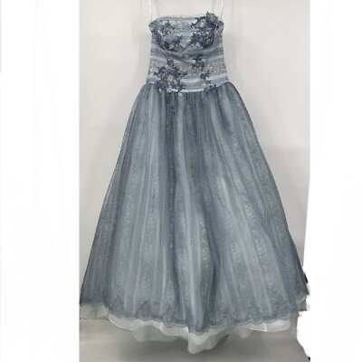 princess polly baby blue dress Dusty Blue Prom Evening Dresses Light Blue Formal Dresses main image 0