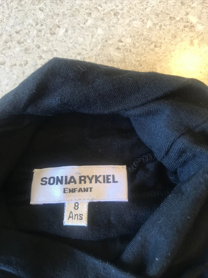 Sonia Rykiel Negro Embellecido Cuello Tortuga Niñas 8 Foto 4 de 4