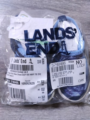 Lands End Water Shoes Toddler Girls Size 6 Multicolor Tie Dye Open Wide - Picture 5 of 5