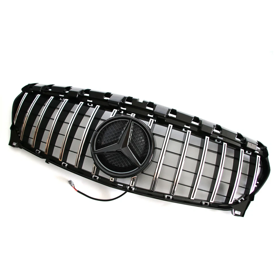 Front Bumper Grill w/LED For 2013-2019 Mercedes Benz W117 CLA250 CLA200 Grille Foto 2 de 4