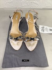 miu miu Crystal Embellished Shoes