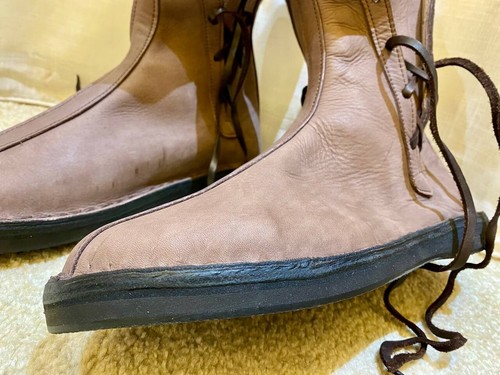 Medieval Viking Handmade Leather Boots Renaissance Faire Boots Leather Boots - Picture 7 of 7