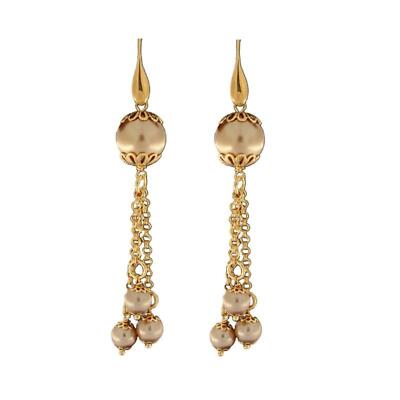 Women's COCONUDA COOR2013 Gold Bronze Pearl Pendant Earrings