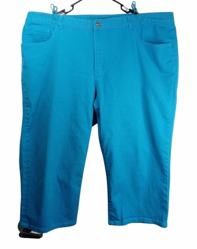 Denim Capri Pants Teal 22W | eBay