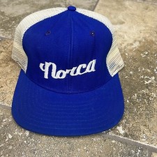 New Era Hat Mens M/L Pro Model Blue White Norca Trucker Snapback Made in USA