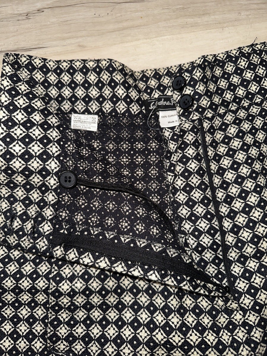 Vintage Salvatore Ferragamo Mosaic Pants Sz 42 Black / Beige Vintage Salvatore Ferragamo Mosaic Pants Sz 42 Black / Beige