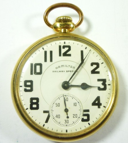 1952 Vintage Hamilton 16s Pocket Watch 21j Grade 992B Railway Special Runs Fine