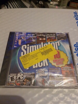 10 SIMULATOR PACK [PC DVD-ROM] New and Sealed **case cracked**