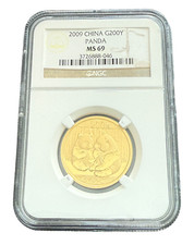 China 2009 Gold 1/2 oz 200 Yuan NGC MS69 Panda 3098.26 per troy oz