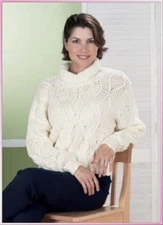 LB Merino Dodici Diamond Pullover KNITTING SWEATER STITCHING Craft Pattern #2739