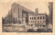 9957) BOLOGNA, S. PETRONIO E PALAZZO DEI NOTAI, ANIMATED, TRAM. TRAVELED. 