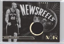 2022-23 Panini Noir Newsreels Jerseys 16/75 Manu Ginobili #NJ-MGB HOF 0zu6