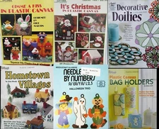 Plastic canvas choice village,  Christmas, Gimme Kiss, Bag Holder, Halloween