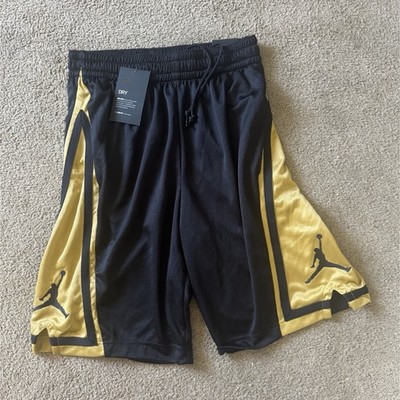 NWT Nike Air Jordan Dri-FIT Basketball Shorts Mens Size S Small Black Gold AJ112