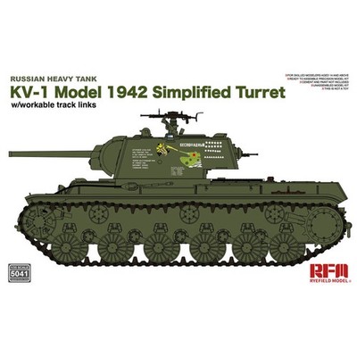 RYEFIELD RM5041 1/35 KV-1 Model 1942 Simplified Turret w/Workable Track Links