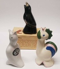 Lot of 3 Vintage Ceramic Pie Birds Fox Run Cleminsons