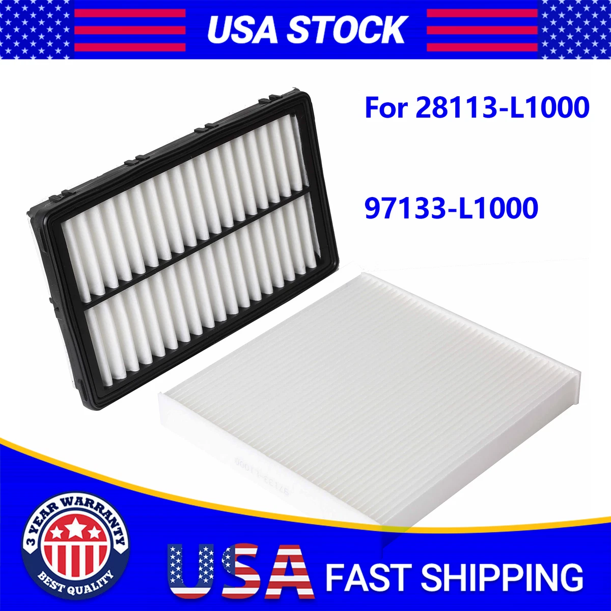 Premium Engine Air Filter – Fits 2021-2025 Hyundai Santa Fe & 2020-2024 Tucson – 1.6L/2.0L