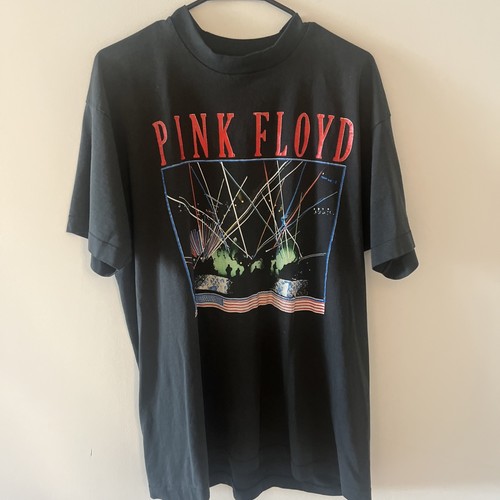 Vintage Pink Floyd 1987 Concert Tour Band T-Shirt Men's XL Black Made in USA - Image 1