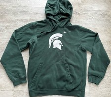 Nike Michigan State Spartans Hoodie Medium College Embroidered Center Swoosh Y2K