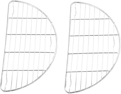 Small Half round Cooling Rack 2 Pack - 7.9 X 4.1 Inches - Stainless Steel