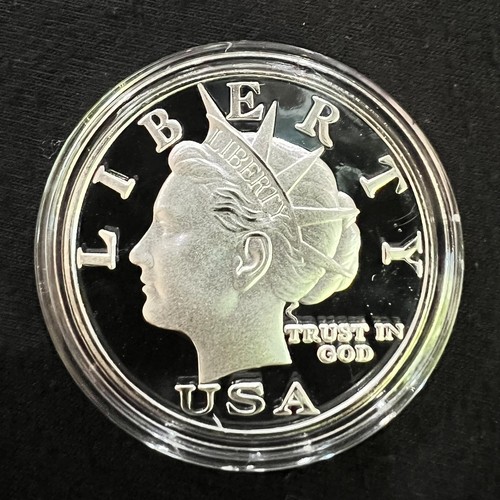 2003 NORFED Liberty $10 1 oz 999 FINE SILVER FROSTY PROOF-LIKE BU in CAPSULA BIG E - Foto 3 di 13