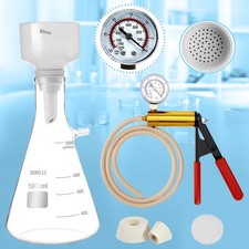 1000ml Filtration Buchner Funnel Kit Suction Flask Handle Vacuum Pump Filter Pap