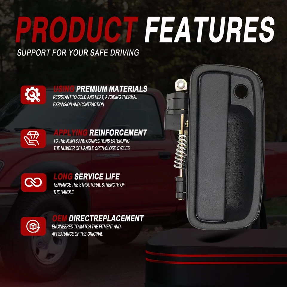 Manija de puerta exterior delantera (par) para Toyota Tacoma 1995-04/HILUX 2004-2012 Foto 3 de 4