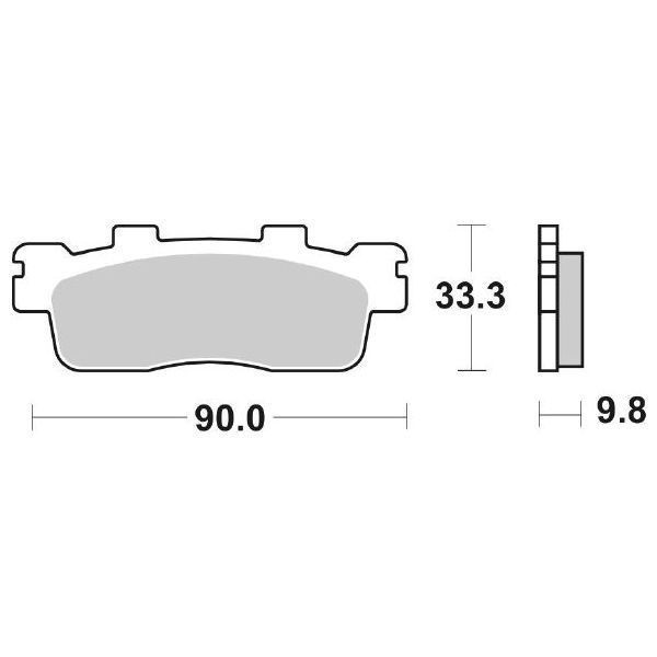 Kawasaki J ABS 300 BremsbeläGe SBS 204 2014 2015-image