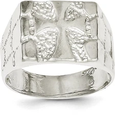 Sterling Silver Nugget Ring Size 12