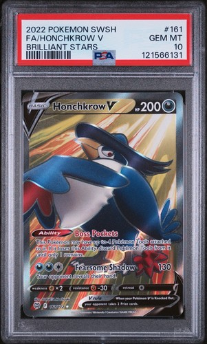 Honchkrow V graded PSA 10 for sale on eBay