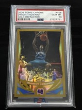 DWIGHT HOWARD 2004 TOPPS CHROME GOLD REFRACTOR /99 ROOKIE #166 PSA 10 GEM POP 12