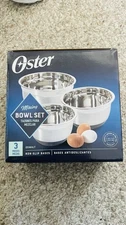 Oster Oswalt 3 Piece Mixing Bowl Set Non Slip Base 3.9 /2.4/1.7 Qt New In Box