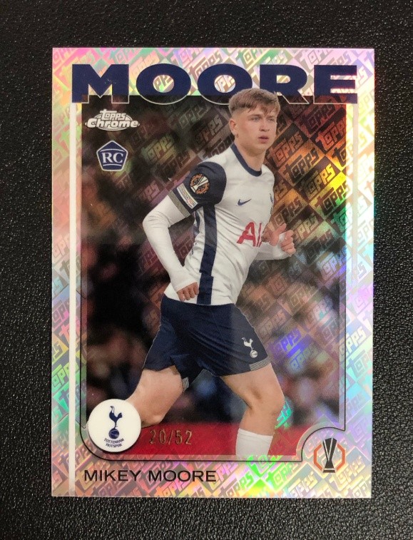 Mikey Moore 2024-25 Topps Chrome UCC ToppsFractor 20/52 RC #199
