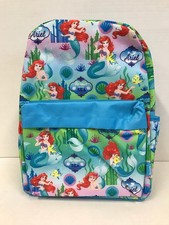 Large Backpack - Disney Little Mermaid Ariel Under the Ocear 16" School Bag NEW