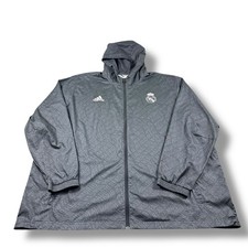 Adidas Real Madrid DNA Spellout AOP Windbreaker Jacket Mens Size 2XL EUC Rare
