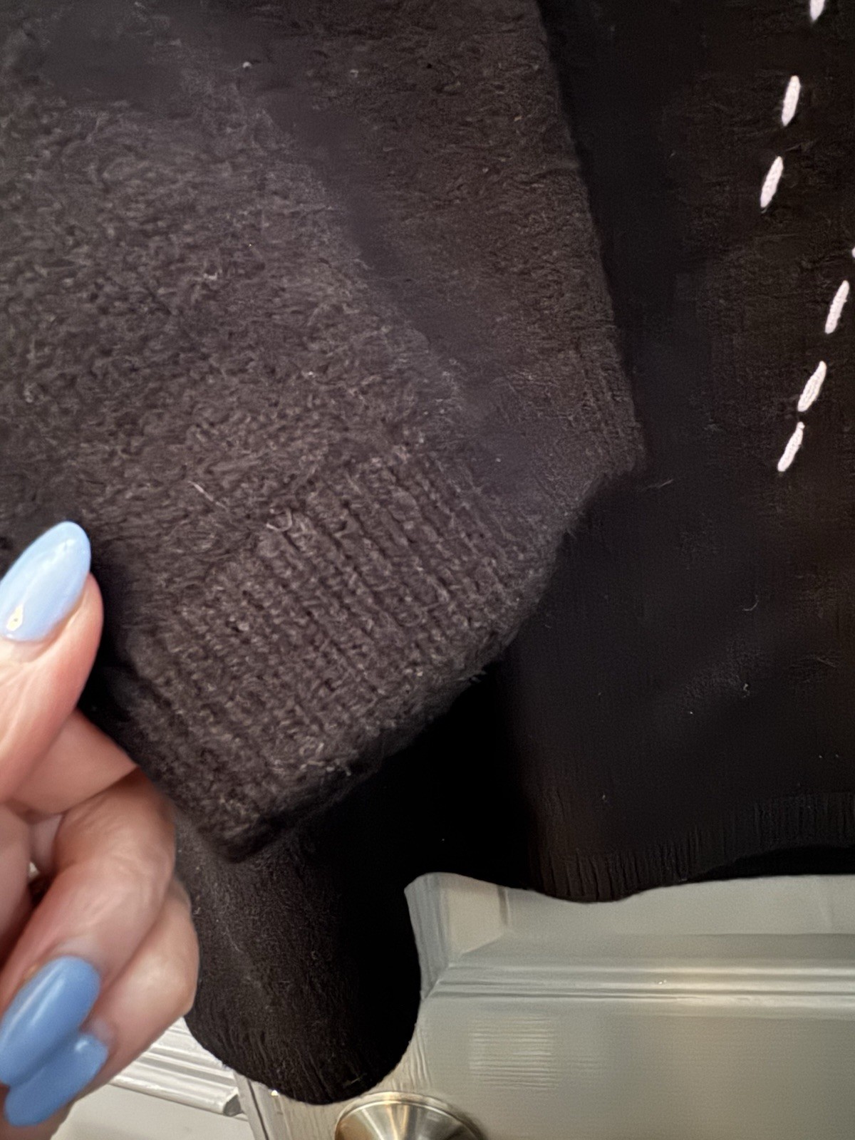 BAPY A Bathing Ape Wool Knit Sweater Dress Black Stitch Logo Sz S NWT thumbnail 9