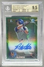 Pete Alonso 2016 Bowman Chrome Draft Green Refractor 1st RC Auto /99 BGS 9.5/10