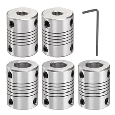 5 Pcs Aluminum Alloy Shaft Coupling 6mm to 10mm, Flexible Coupling