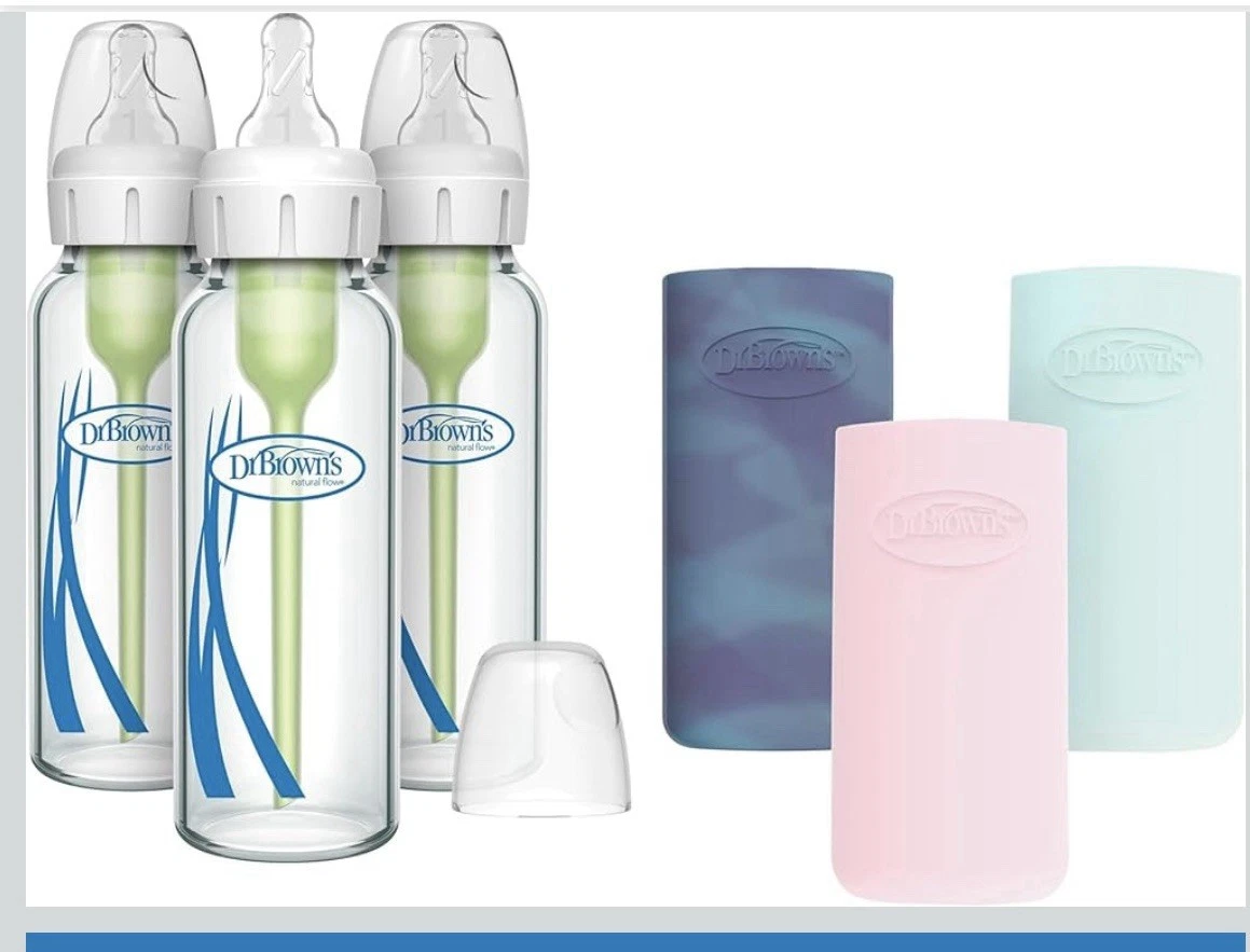 Dr. Brown's Anti-Colic Narrow Glass Baby Bottles Silicone Glow In Dark 3 Pack8oz
Opens in a new wind