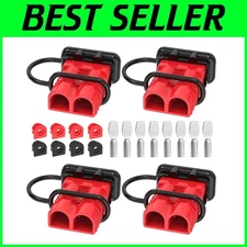 350A Heavy-Duty Anderson Connector Quick Disconnect Kit - 4 Pack for Vehicles