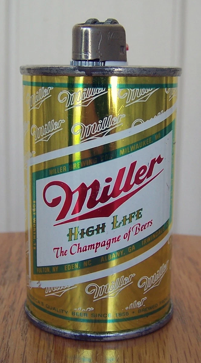 Vintage Miller Brewing Company Beer Tin Metal Sign Garage Classic Black Bottle