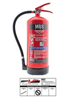 MBS-FIRE (Ognio) 6L Wasser-FeuerlöScher Gw-6X A/Mp Inkl. Halterung U. Plakette