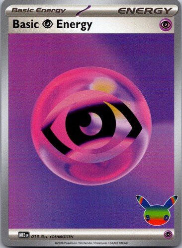 Basic Psychic Energy (30th Celebration) Holo 013 NM Pokemon