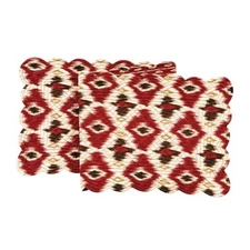  Ikat Table Runner 14" x 51" Cotton Quilted Reversible Machine Washable 14" x 